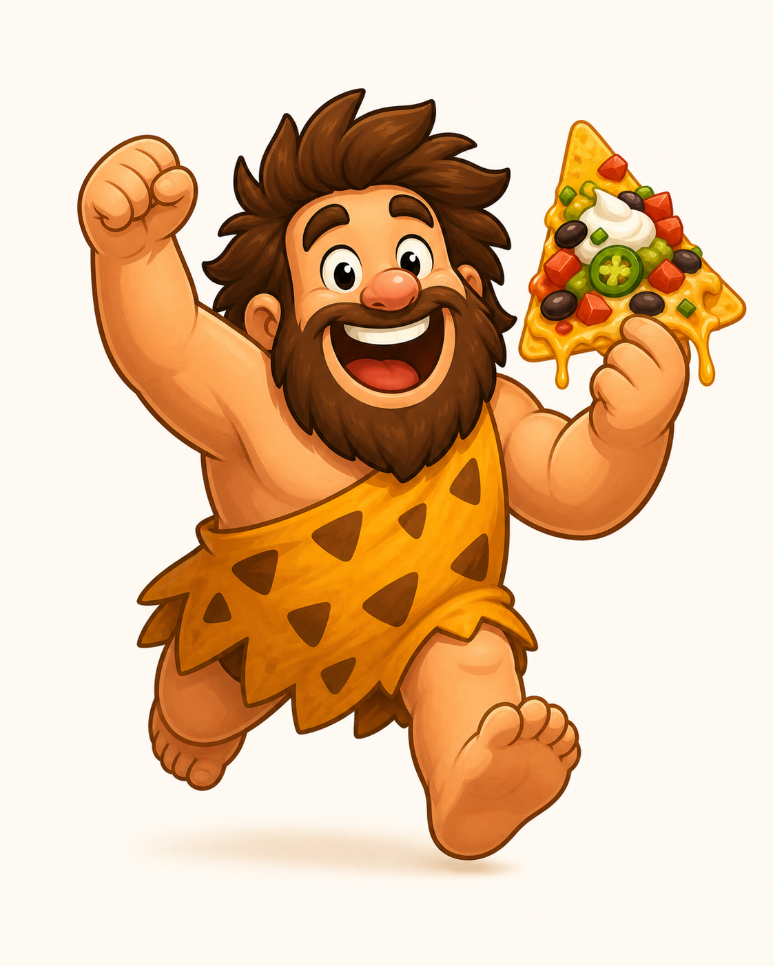 Me Luv Nacho mascot holding nachos